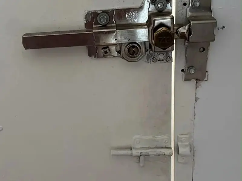 Cerrojo horizontal de refuerzo en puerta blanca